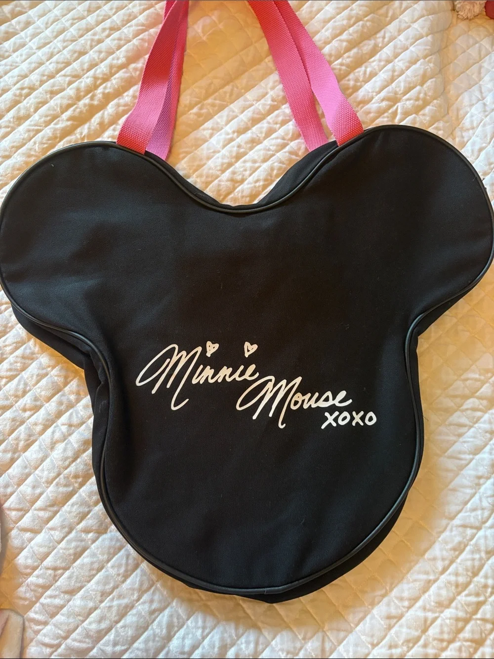 Disney -Minnie Mouse Large Face Tote Valentine’s Edition with updated charm link